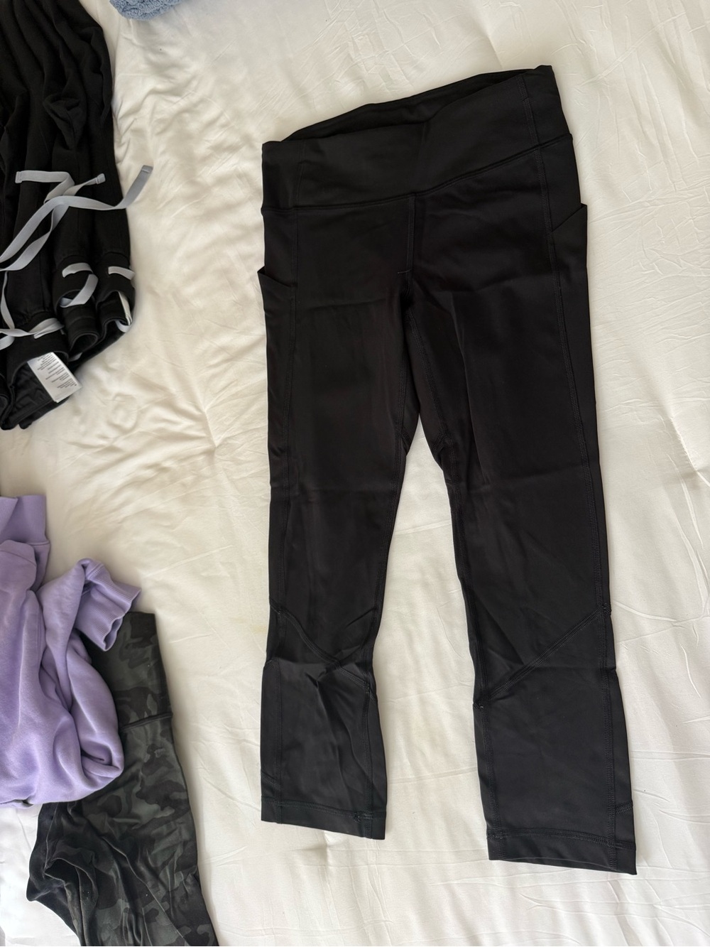 lululemon athletica Kids Black Leggings with Side Pockets